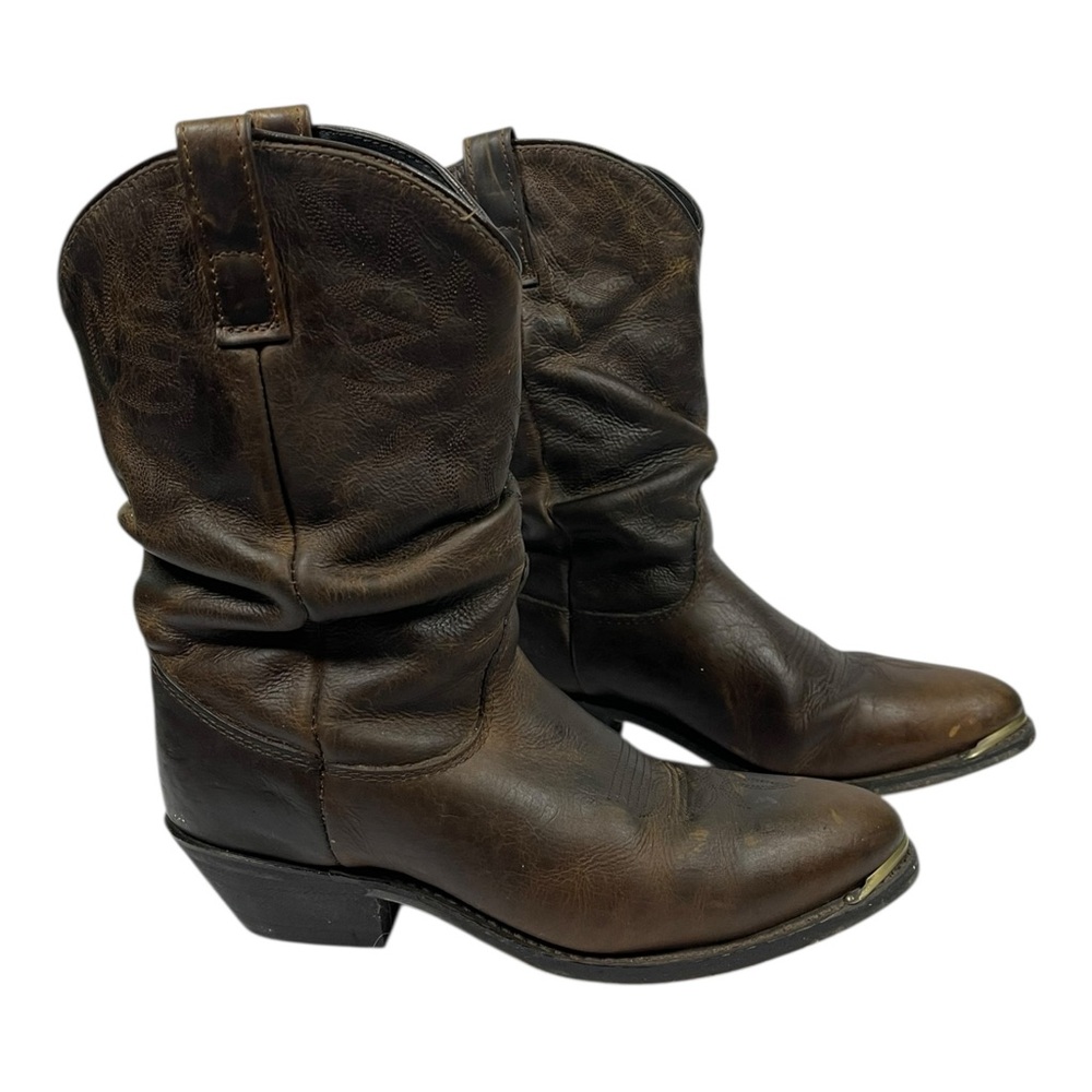 Dingo Golden Condor Women’s Leather Cowboy Boots Size 9 Brown Model D17542